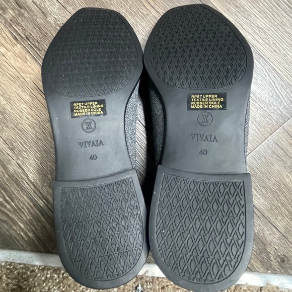 VIVAIA Women's Gray Knit Pointed Toe Ankle Booties Comfort Slip On Shoes Size 40 - Picture 7 of 7